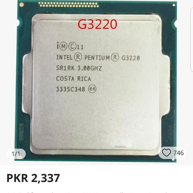 4th Generation Processor Intel Pentium G3220 L3 Chache